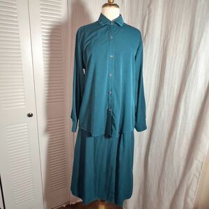 Tilley Silk Skirt Set Size M 80's Vintage Boss Lady Corporate Chic Suit Skirt